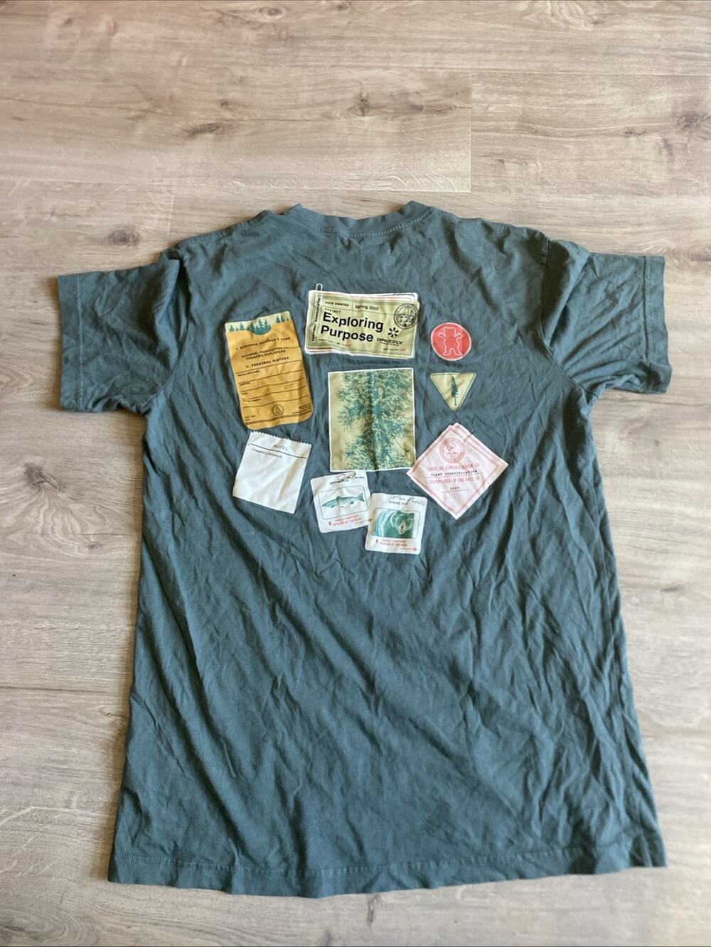 Grizzly Skateboard Outdoors Green Shirt Mens XL